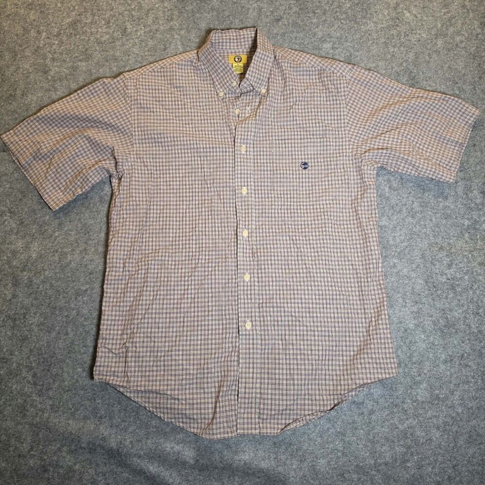 Vintage Duck Head 1865 Men’s Medium Plaid Short Sleeve Button Down Shirt Preppy